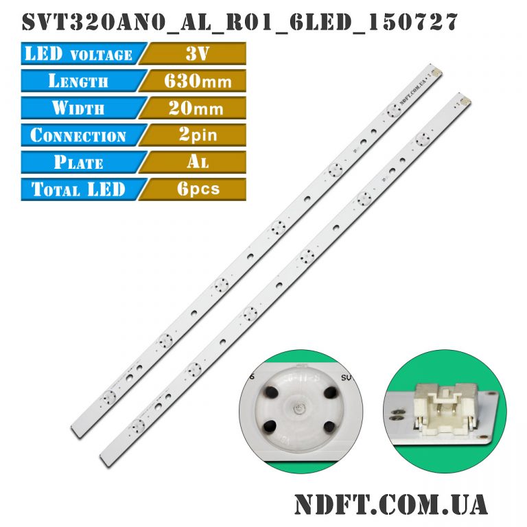 SVT320AN0-AL-R01-6LED-150727-01 LED подсветка телевизора SVT320AN0-AL-R01-6LED-150727 01