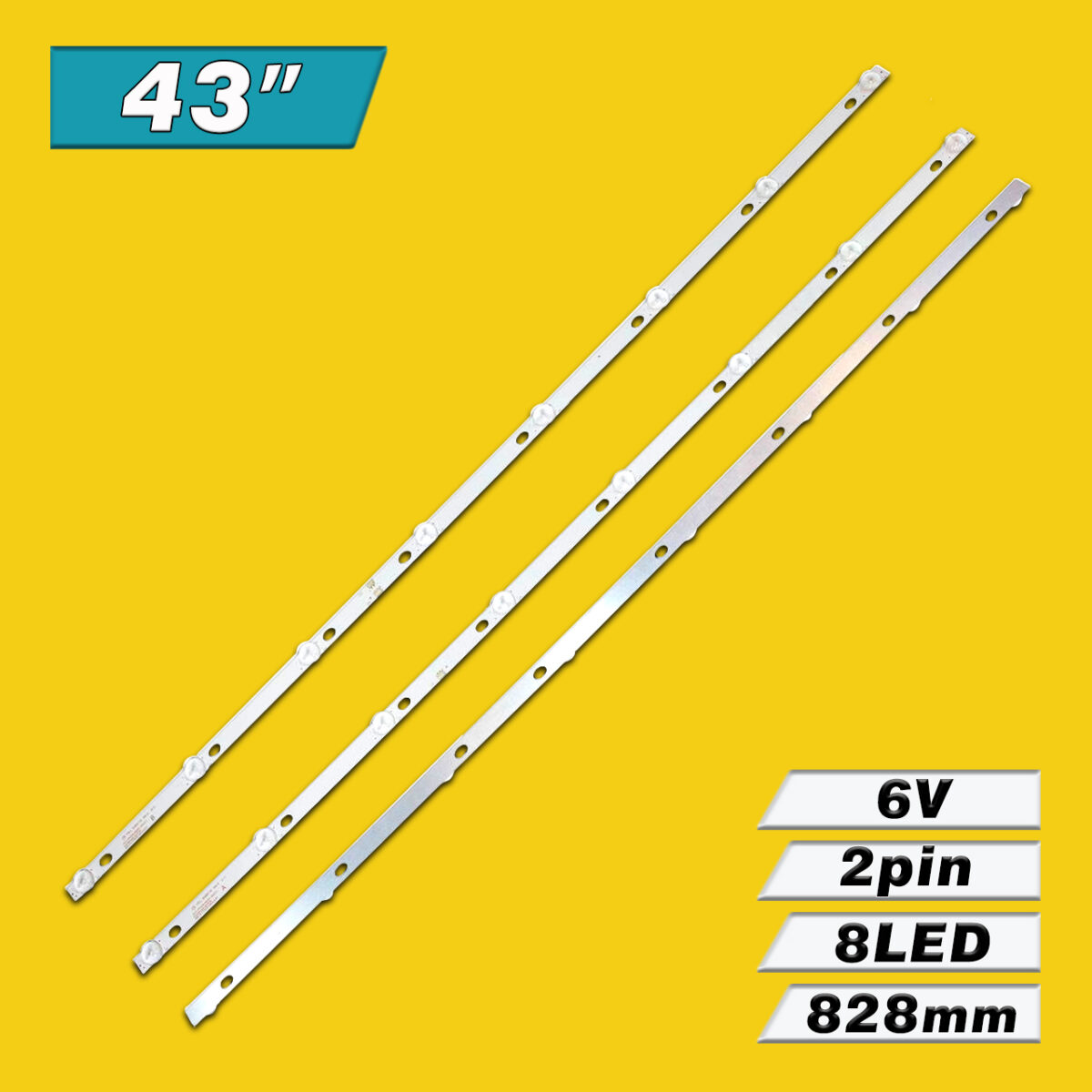 JS-D-JP43DM-A81EC + JS-D-JP43DM-B82EC (MS-L2317-A/B V5) – Комплект планок LED підсвітки для телевізорів Liberty 43″ – Фото №5