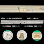 DLED32KJ 3X6 0009 (6LED 582mm 3V, DLED32KJ 3X6 1000, KZ-320-306-pitch 110mm L:581.9*17*1.0mm) – LED подсветка TV Supra 32″ (комплект) – Фото №4