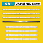 JL.D48071330-002AS-M_V04 884mm 3V 7LED (LB-C480F17-E60-S-G01-JF1, Bravis LED-48G5000+T2, C480F17-E60-S, C480F18-E5S-S) – Комплект LED подсветки TV 48″ – Фото №3
