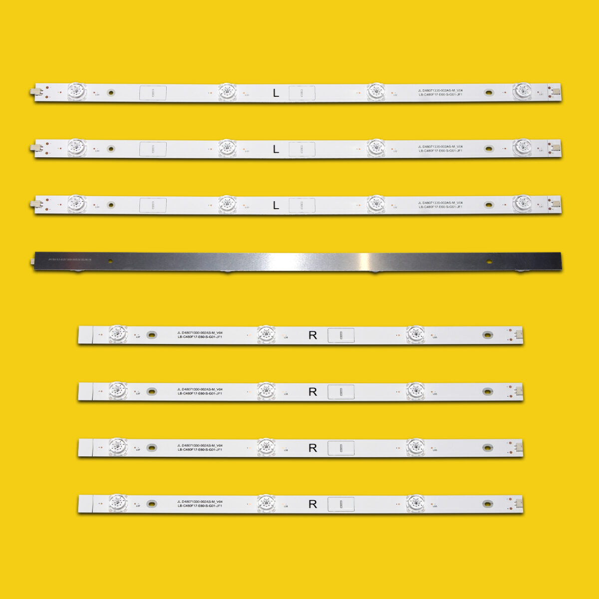 JL.D48071330-002AS-M_V04 884mm 3V 7LED (LB-C480F17-E60-S-G01-JF1, Bravis LED-48G5000+T2, C480F17-E60-S, C480F18-E5S-S) – Комплект LED подсветки TV 48″ – Фото №4
