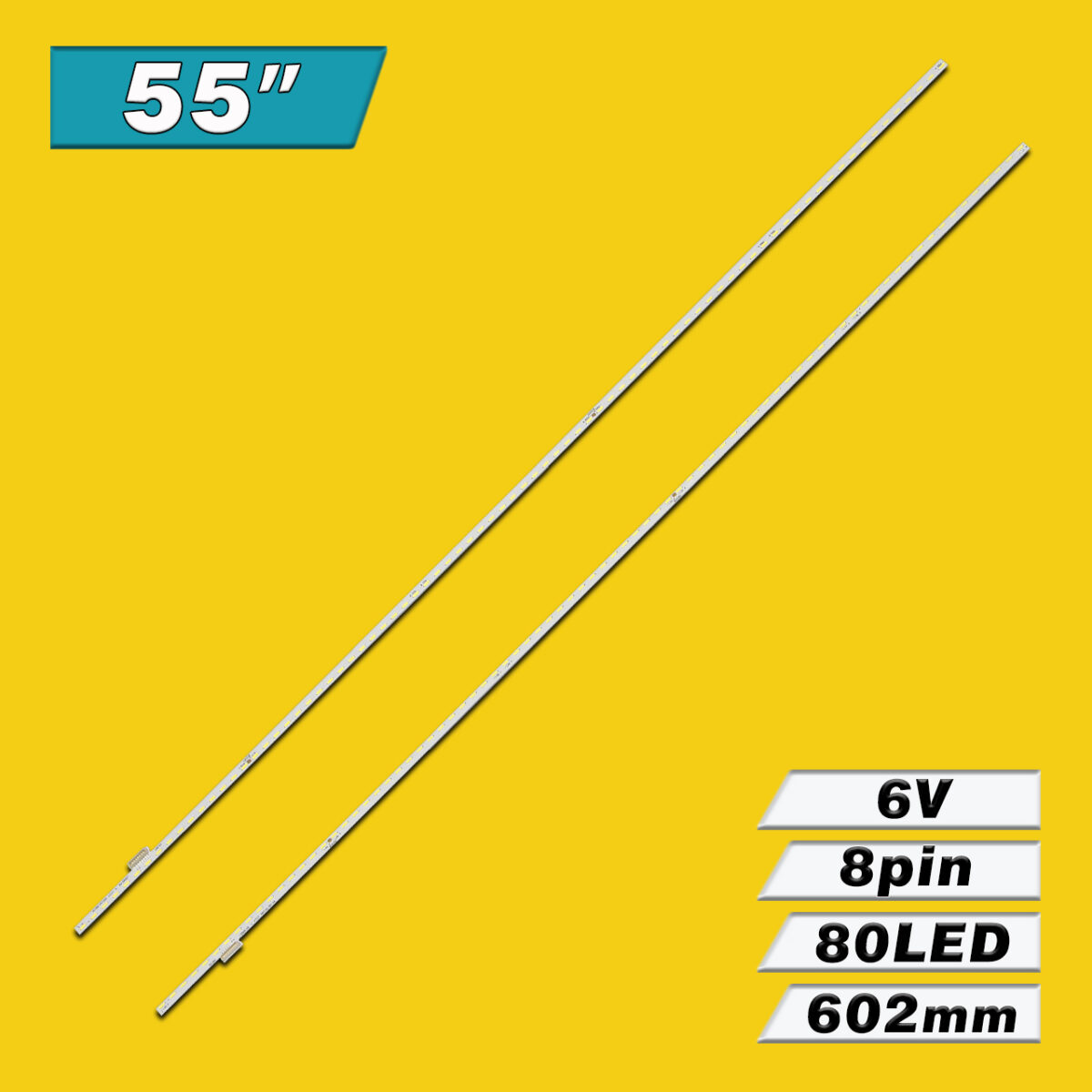 MI019A-367-0A + MI019A-368-0A (80LED 602mm 6V, L55M5-AB, MI019A180519-A, Xiaomi L55M5-AB) – Комплект LED подсветки TV Xiaomi 55″ – Фото №3