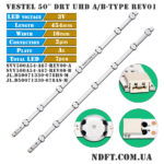 VESTEL 50″ DRT UHD A/B-TYPE REV01 (JL.D50071330-078AS-M, JL.D50071330-078HS-M, SVV500A54-A67-REV00, 17DLB50NER1-A/B) – Комплект LED подсветки TV 50″ – Фото №1