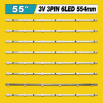 JS-D-AP5516-062EC(71223) 3V/3S2P (JS-D-AP5516-061CC(71201), JS-D-AP5516-061CC(71026), Crown 55UH16AWS) – Комплект планок LED подсветки TV 55″ – Фото №3