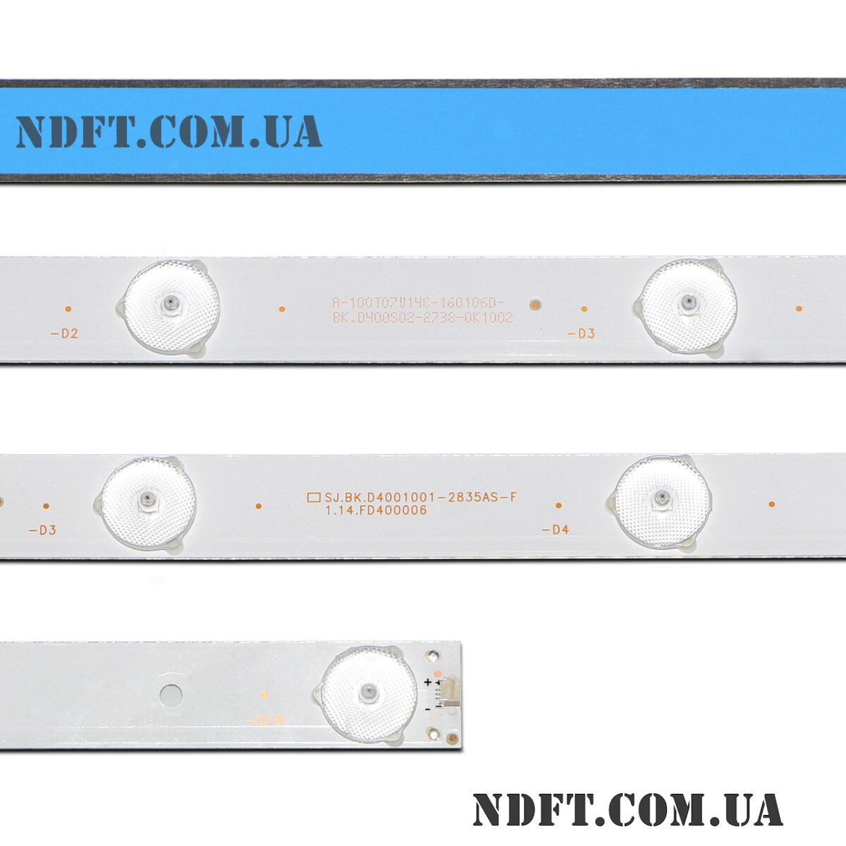 SJ.BK.D4001001-2835AS-F 1.14.FD400006 780mm 6V 10LED (Bravis LED-40D1070, Supra STV-LC40T440FL, Dexp F40C7100C) – Комплект планок LED подсветки TV 40″ – Фото №2