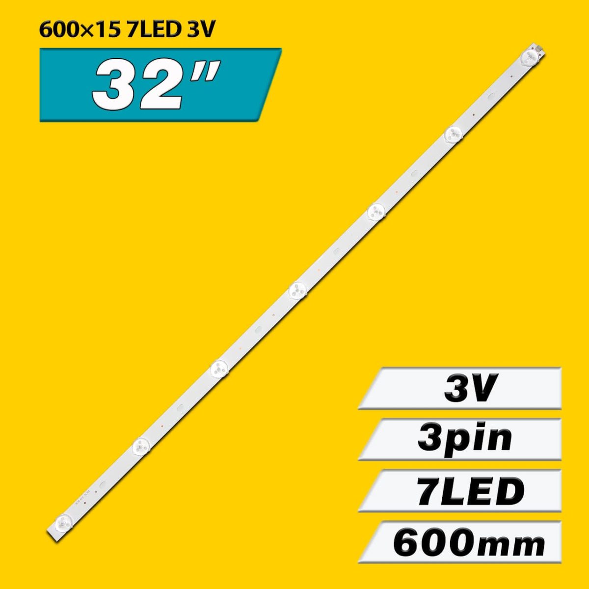 600×15mm 7LED 3V 03
