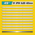 DLED49GC 10X5 0002 (5LED 485mm 3V) – LED подсветка для телевизора AOC/Philips 49″ (комплект) – Фото №3