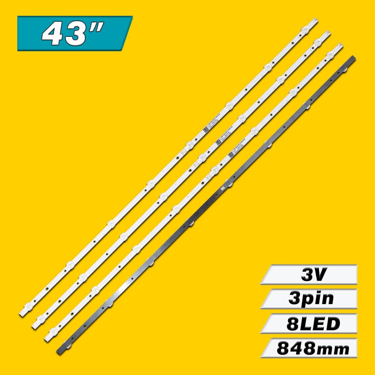 LBM430M0801-BW-3(5) L/R (LB43104 V0_02, LB43105 V1_00, TPT430U3-EQYSHM.G, TPT430H3-QVN01.U) – LED підсвітка TV Philips 43″ (комплект) – Фото №3