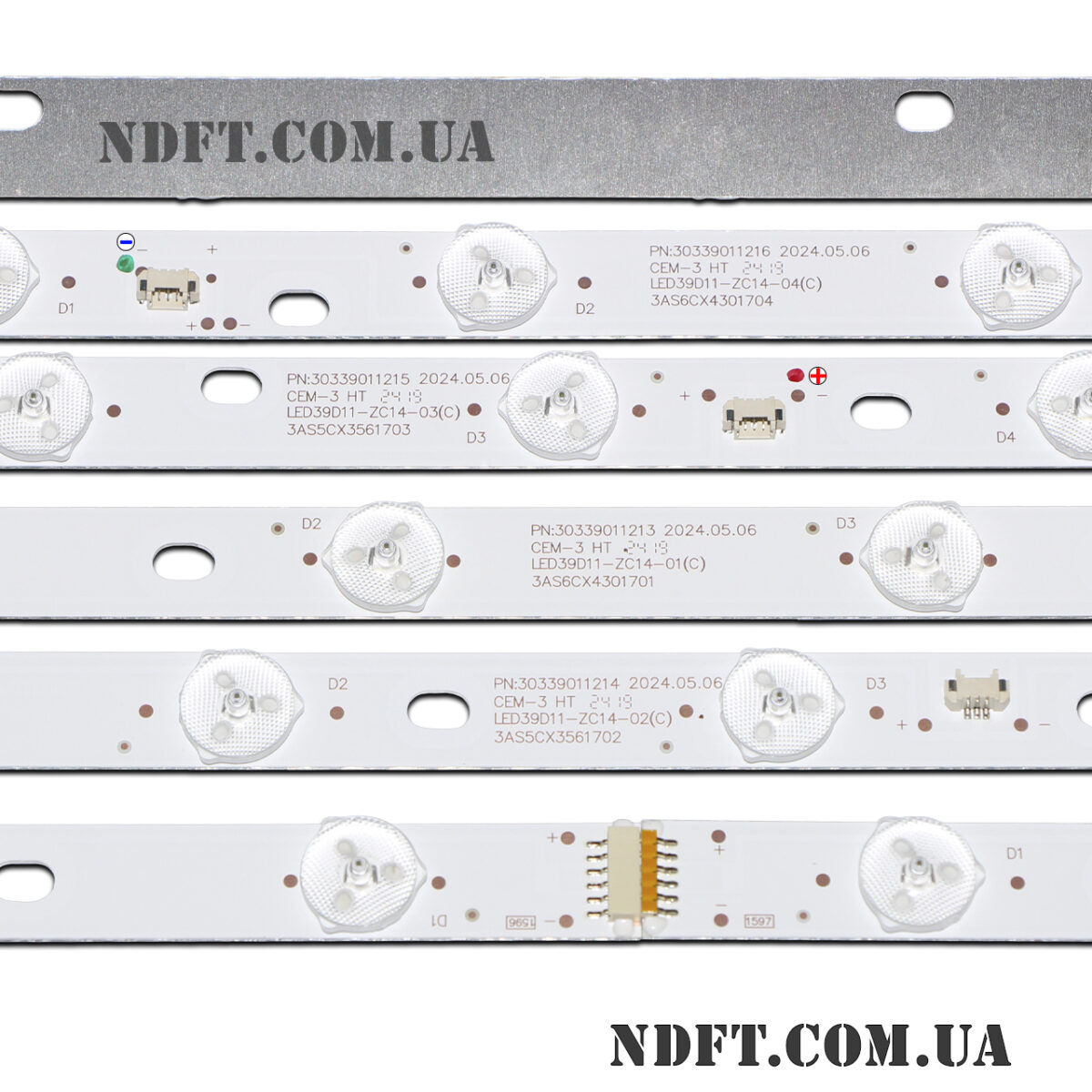 LED39D11-ZC14-01(С) + LED39D11-ZC14-02(С) + LED39D11-ZC14-03(С) + LED39D11-ZC14-04(С) (780mm 3V 11LED) – LED підсвітка TV 39-40″ (комплект) – Фото №2