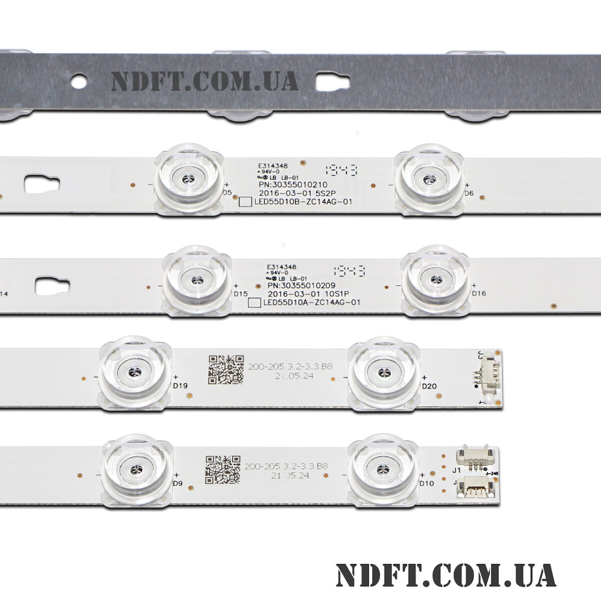 LED55D10A-ZC14AG-01 + LED55D10B-ZC14AG-01 (10LED, PN:30355010209 + PN:30355010210, LED55D10-01(D) + LED55D10-02(D)) – LED підсвітка TV 55″ (комплект) – Фото №2