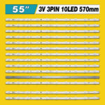 LED55D10A-ZC14AG-01 + LED55D10B-ZC14AG-01 (10LED, PN:30355010209 + PN:30355010210, LED55D10-01(D) + LED55D10-02(D)) – LED підсвітка TV 55″ (комплект) – Фото №3