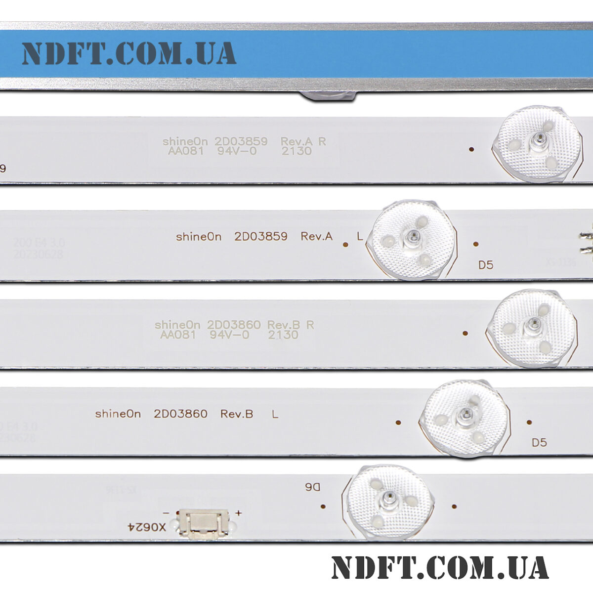 ShineOn 2D03859 Rev.A L/R + ShineOn 2D03860 Rev.B L/R (RF-AZ550E30-1001A-32 A0 + RF-AZ550E30-0502B-32 A0) – LED підсвітка TV Skyworth 55″ (комплект) – Фото №2