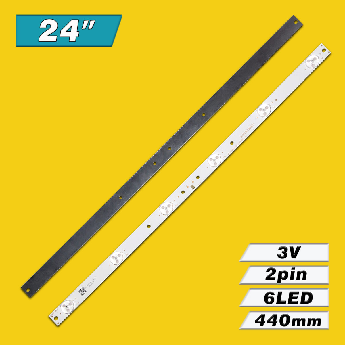 ZDCX236D06-ZC14F-02 (440mm, 3V/6LED, MASON-LED L654 V2 V3, HL-00240A28-0601S-02 A5, JL.D24061235-006BS-M_V01) – LED підсвітка TV 24″ (комплект) – Фото №3