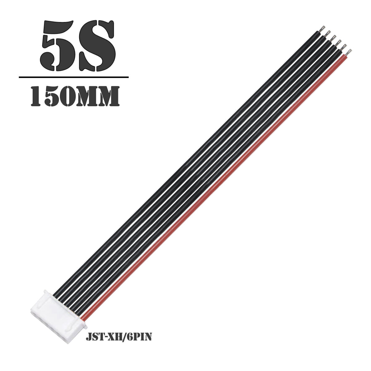 Балансировочный кабель 5S для аккумуляторов 150mm (Разъем JST-XH/6pin, силикон 22AWG) – Фото №03