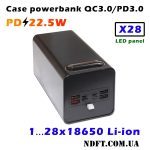 Корпус powerbank с LED панелью 22.5W на 28х18650 Li-ion (быстрая зарядка QC3.0, PD3.0) – Фото №2