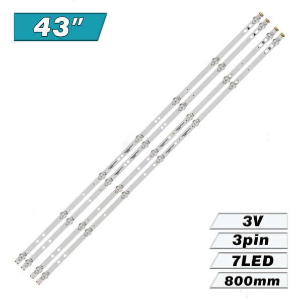 17DLB43VER11-A + 17DLB43VER11-B (800mm 3V 7LED) – LED подсветка TV 43″ (комплект) – Фото №1