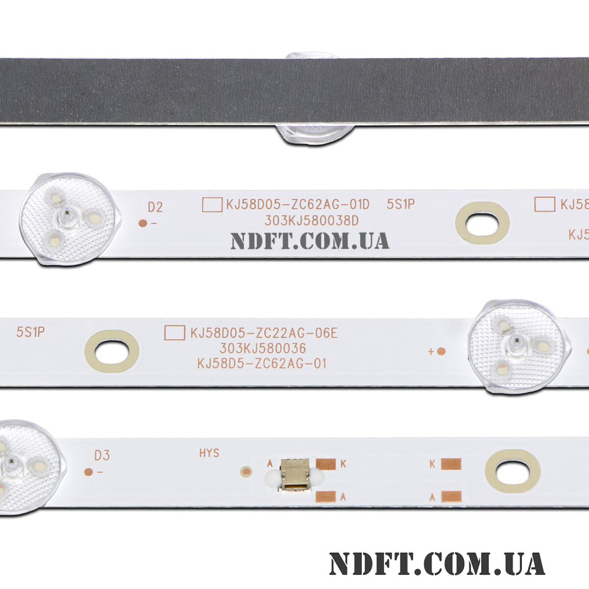 KJ58D05-ZC22AG-06E 5S1P 3V 568mm (303KJ580036E, KJ58D5-ZC62AG-01, KJ58D05-ZC62AG-01D 303KJ580038D, KJ580M06) – LED підсвітка TV 58″ (комплект) – Фото №2