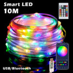 Розумна смарт LED гірлянда роса 10м (USB, Bluetooth, мікрофон) – Фото №0