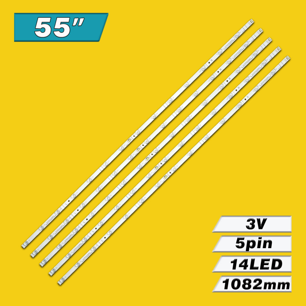 CRH-BT55X330301405069REV1.2 (2x7S2P 14LED 1082mm 3V, CRH-BX55V3U513030T05148CSP-REV1.0, SH55D14-ZC29AG-03D, SVH550FB5) – LED подсветка TV Hisense 55″ – Фото №3