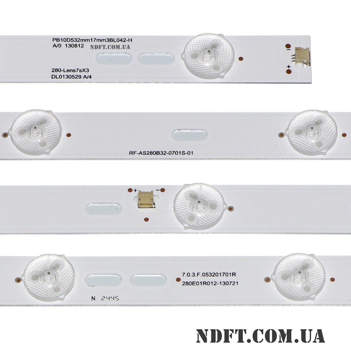 RF-AS280B32-0701S-01 (532mm 7LED 6V, 280-Lens7sX3, DLBL-280D-BL04-3X7-7S1P-001, PB10D532mm17mm3BL042-H A/0 130812) – LED подсветка TV 28″ (комплект) – Фото №2