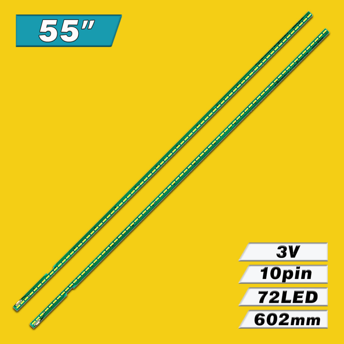 55″ V15 ART3 UD TV REV0.4 1 L/R-Type (3V 72LED 602mm 10pin, 6916L2280A + 6916L2279A, 6922L-0159A, 6922L-0168A) – LED подсветка TV 55″ (комплект) – Фото №3