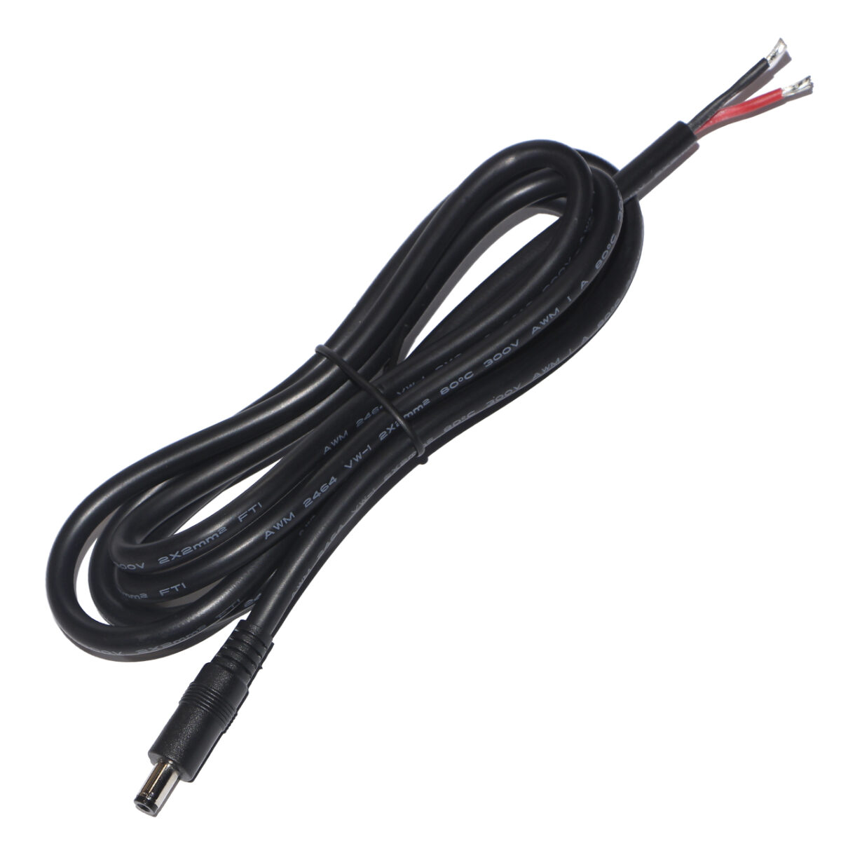 Кабель питания 19A со штекером DC-jack 5.5x2.1mm male (1.5m под пайку) – Фото №5