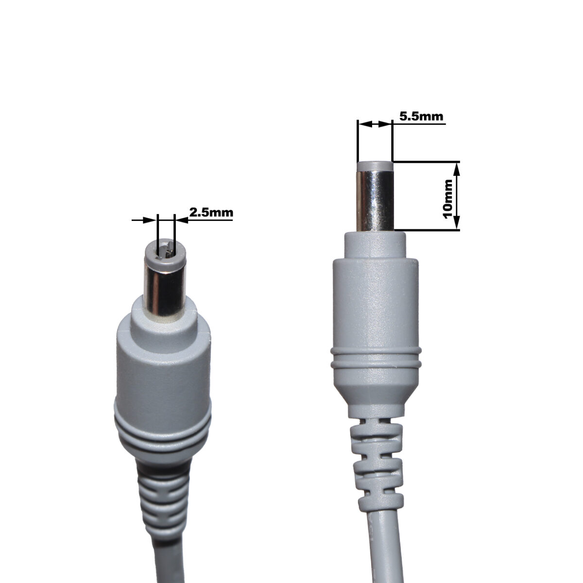 Кабель питания 10А со штекером DC-jack 5.5x2.5mm male 15AWG с фильтром (200 cm под пайку) – Фото №4