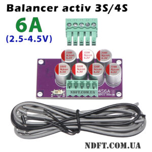 3S-4S/6A (2.7V-4.5V) активный конденсаторный балансир для литиевых аккумуляторов – Фото №1
