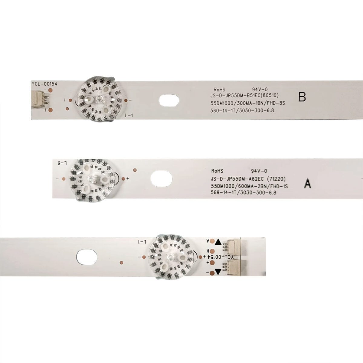 JS-D-JP55DM-A62EC(71220) + JS-D-JP55DM-B51EC(80510) 55DM1000 (5LED+6LED, 570mm+560mm, 6V) – LED підсвітка TV 55″ (комплект) – Фото №5