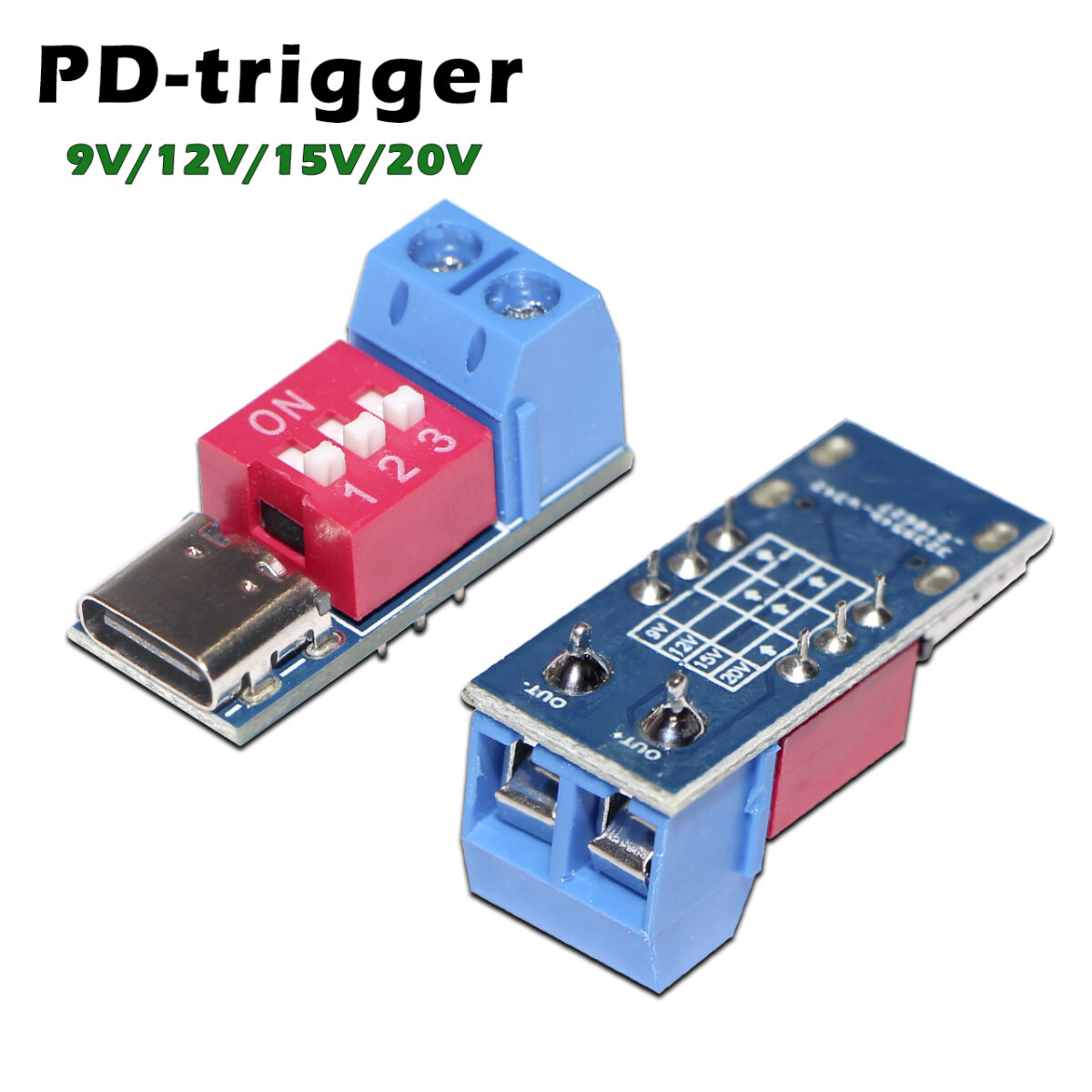 PD-триггер USB type-C с переключателем 5V/9V/12V/15V/20V – Фото №3
