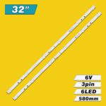 GC32D06-ZC22AG-15A 303GC320052A (6LED 580mm 6V, GC32D06-ZC62AG-04 6S1P 303GC320085, GC32D06-ZC22AG-15E 303GC320052E) – LED подсветка TV 32″ (комплект) – Фото №3