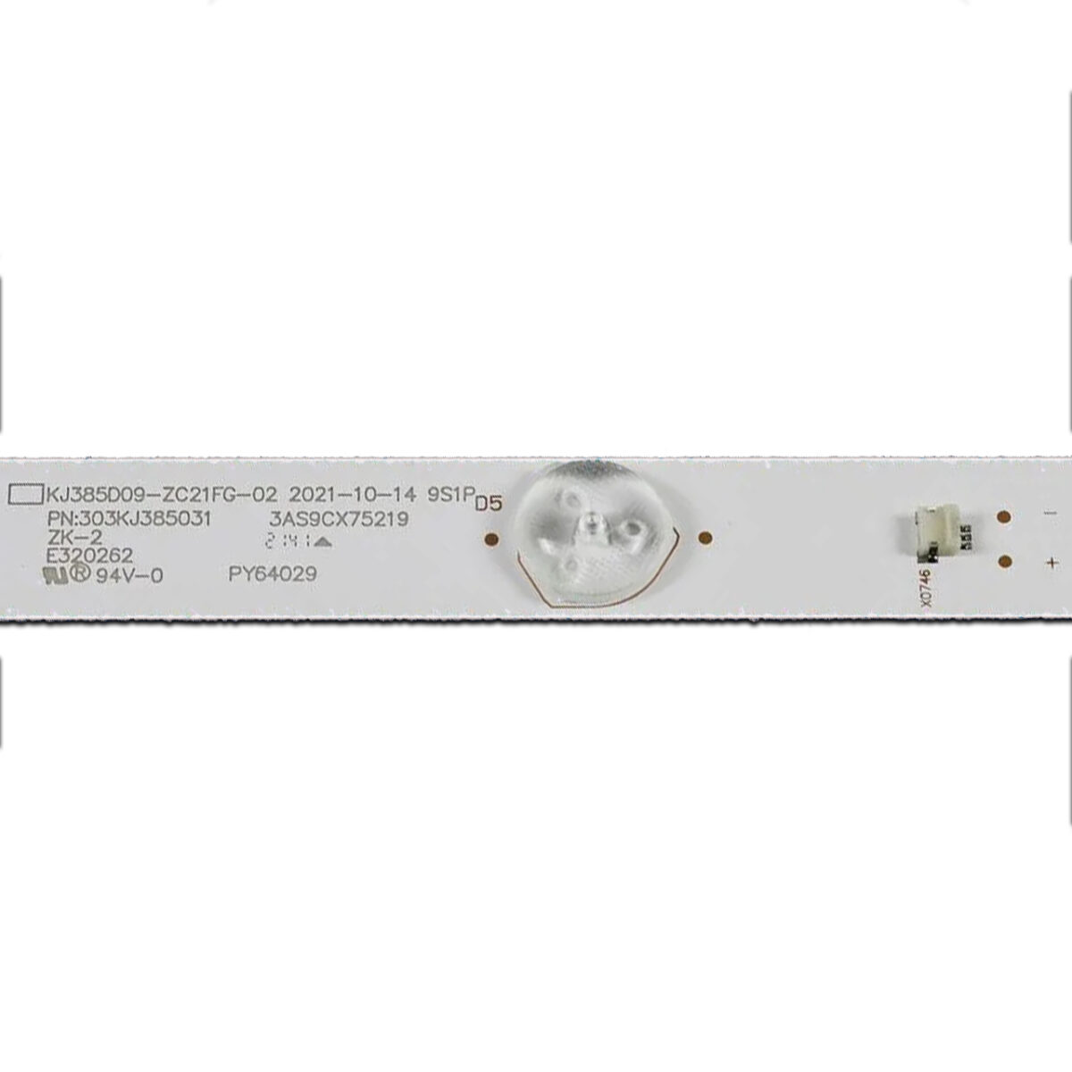 KJ385D09-ZC21FG-02 9S1P PN:303KJ385031 (9LED 750mm 3V, KJ385M04, 3AS9CX75219) – LED підсвітка TV 39″ (планка) – Фото №2