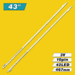 EVERLIGHT LBM430M1403-AA-2(HF)(0)(L) + LBM430M1403-AB-2(HF)(0)(R) (42LED 467mm 3V, KDL-43W755C) – LED подсветка TV Sony 43″ (комплект) – Фото №3