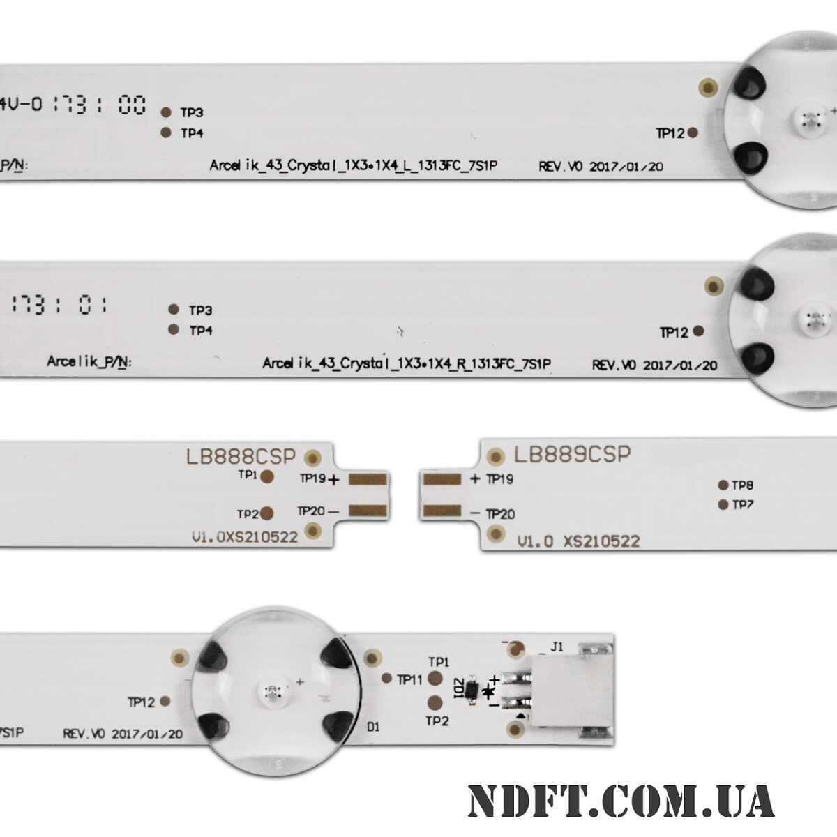 Arcelik-43-Crystal-1X3+1X4-L/R-1313FC-7S1P REV.V0 (7LED 850mm 3V, Arcelik_43_Crystal_1X3+1X4_L/R_1313FC_7S1P REV.V0) – LED підсвітка TV 43″ (комплект) – Фото №2