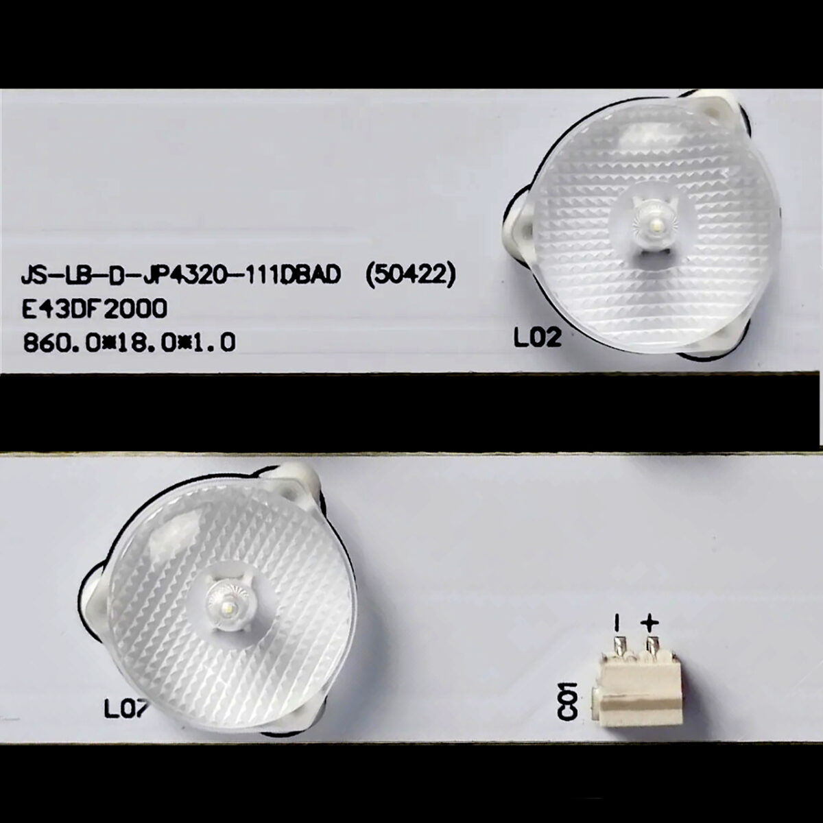 JS-LB-D-JP4320-111DBAD(50422) E43DF2000 (11LED 860mm 3V, Liberty LD-4320, Nevir NVR-7406-43HD-N) – LED підсвітка TV Liberty 40″ (комплект) – Фото №2