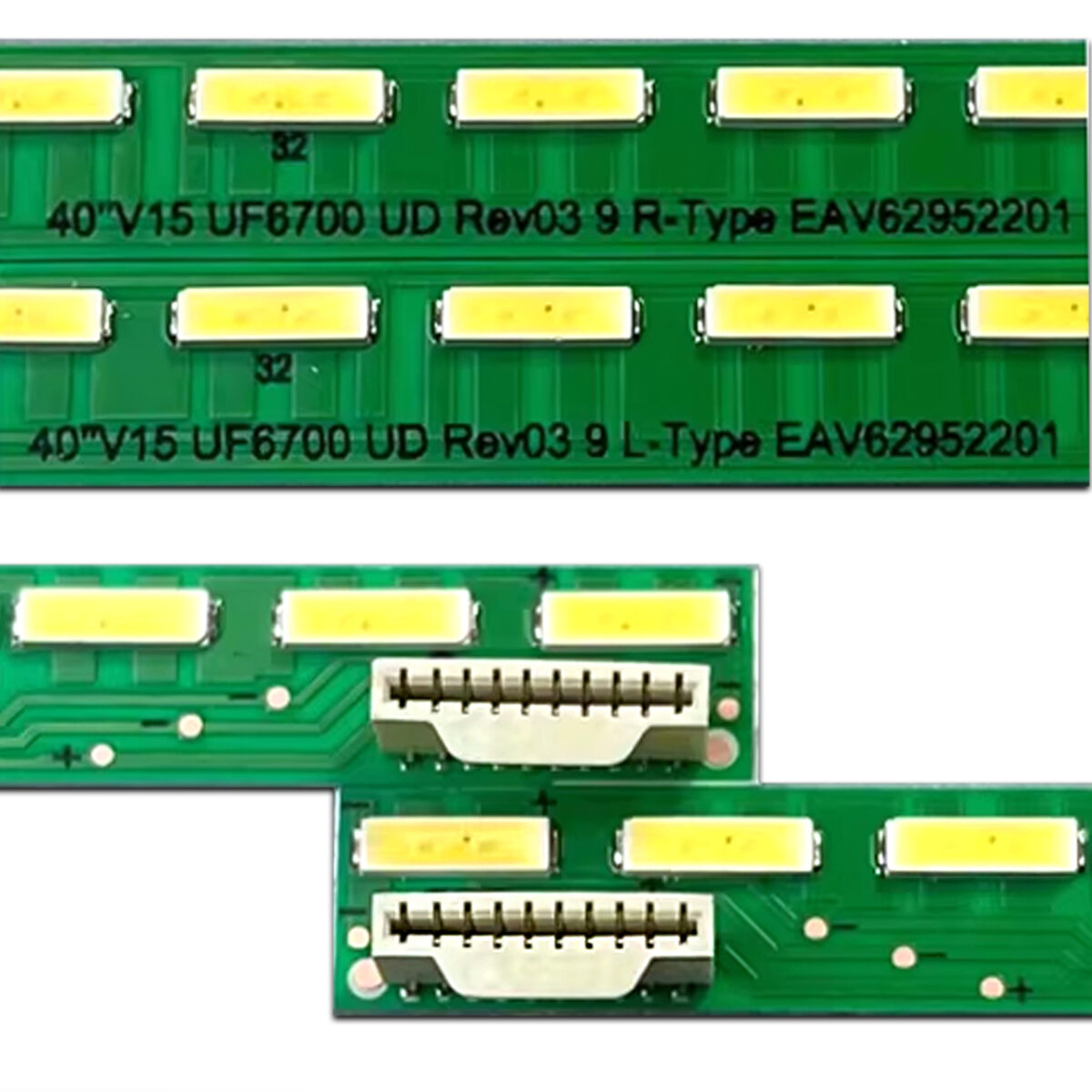 40" V15 UF6700 UD Rev03 9 L/R-type EAV62952201 (48LED 435mm 3V, MAK63207101) – LED подсветка TV LG″ (комплект) – Фото №2