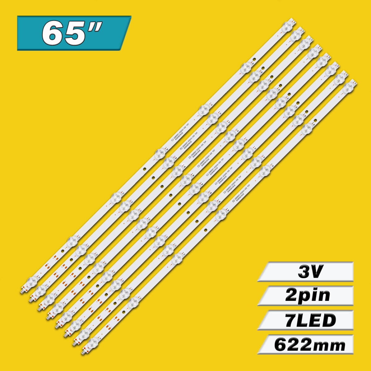 LED65D07-ZC62AG-02D 7S1P 30365007043D (622mm 3V 7LED, Kivi 65U740NB) – LED підсвітка TV 65″ (комплект) – Фото №3