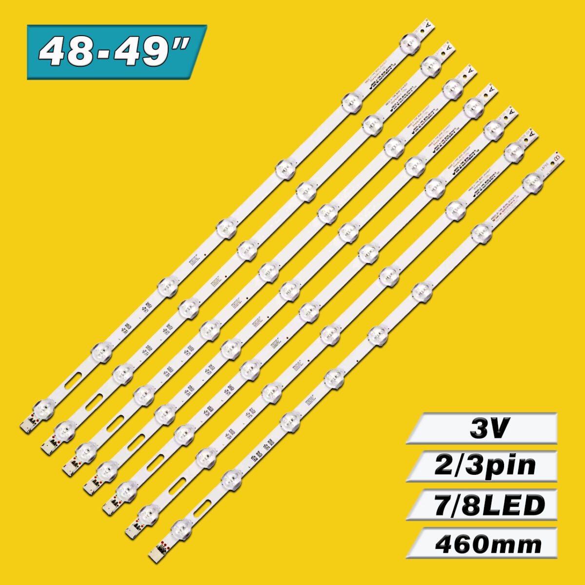48DLED_A-TYPE_REV00 + 48DLED_B-TYPE_REV00 (7LED/8LED 460mm 3V, 48DLED_A-TYPE_REV01 + 48DLED_B-TYPE_REV01, 49DLED_A/B-TYPE_REV00) – LED подсветка TV 48-49″ (комплект) – Фото №3