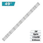 49D1200 11*3 49HR332M11A2 V1 (11LED 930mm 3V, , 4C-LB490T-HRD, 4C-LB490T-HR9) – LED подсветка TV 49″ (комплект) – Фото №1