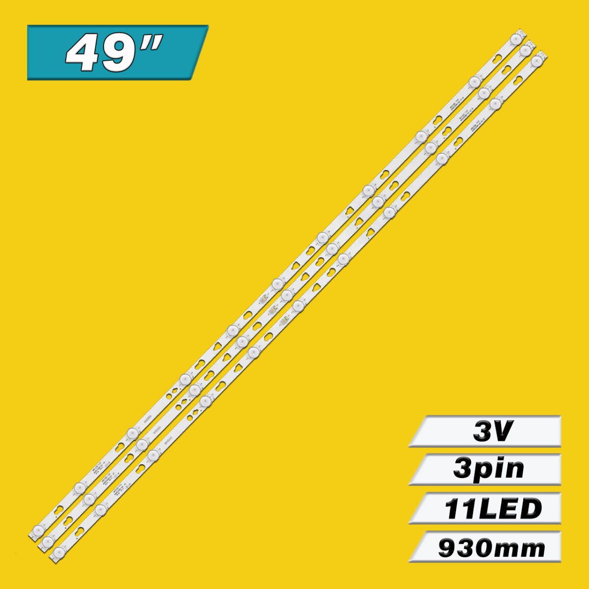 49D1200 11*3 49HR332M11A2 V1 (11LED 930mm 3V, , 4C-LB490T-HRD, 4C-LB490T-HR9) – LED подсветка TV 49″ (комплект) – Фото №3