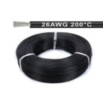 Силиконовый кабель 1m 26AWG 0.15mm² термостойкий многожильный (черный) – Фото №2