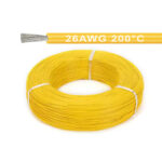 Силиконовый кабель 1m 26AWG 0.15mm² термостойкий многожильный (желтый) – Фото №2