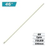 015B8000B080036840 (72LED 590mm 6V 7PIN 6x12S1P, TPT460H1-HM01 REV:C1F, V-6840-B08-10) – LED подсветка TV 46″ (планка) – Фото №1