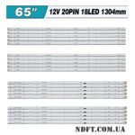 19LS65L + 19LS65R WHITE Light (18LED 1304mm 12V, BGO 65inch LS-L/R, NLAW00477L/R L7, MBL-65030D018SN0L/R) – LED подсветка TV Sony 65″ (комплект) – Фото №1