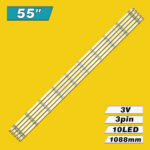 5800-W55000-GP00 VER02.00 20200527 White Light (10LED 1088MM 3V, CRH-A5530300510B73REV1.0, SW55D10-ZC56AG-01D) – LED подсветка TV 55″ (комплект) – Фото №3