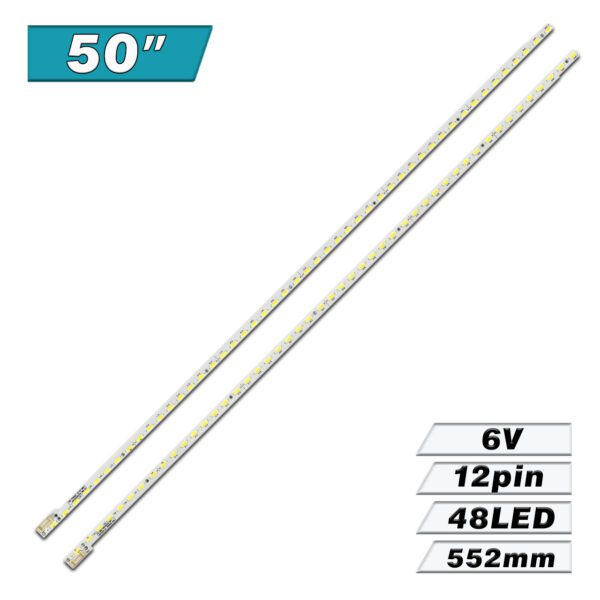 6202B000A1300 + 6202B000A2300 (48LED 552mm 6V, 6202B000A1800 + 6202B000A2800) – LED подсветка TV 50″ (комплект) – Фото №1