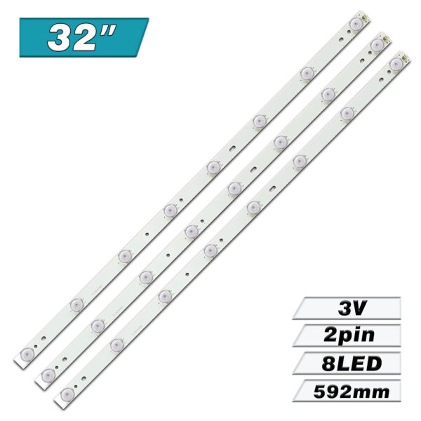 IC-A-CNT32D522 (◠8LED 592mm 3V, C-CNT32D522, 180.DT0-321900-0H) – LED подсветка TV 32″ (комплект) – Фото №1