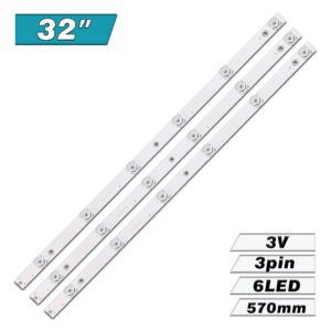 JL.D32061235-114BS-M (3V 570mm 6LED, CRH-K32C8003030T0306739-REV1.6B CRH-K32C8003030T030684E-REV1.7) – LED подсветка TV 32″ (комплект) – Фото №1