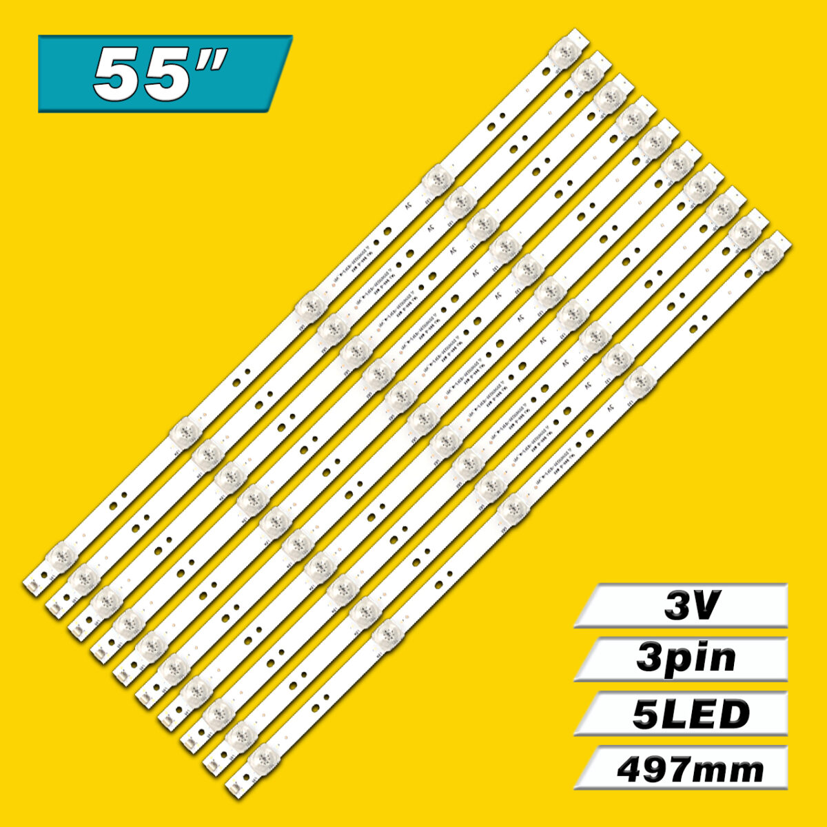JL.D55051330-105FS-M_V01 (5LED 497mm 3V, JL.D55051330-105GS-M_V01, HY-C550E6 3185919716) – LED подсветка TV 55″ (комплект) – Фото №3