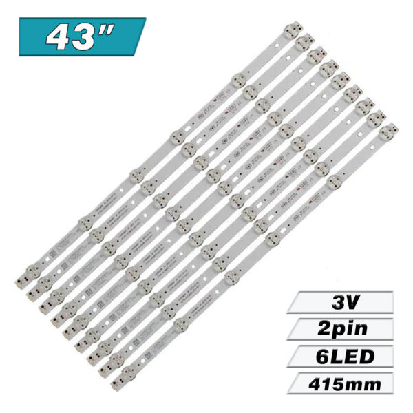 K430WDR A1 4708-K43WDR-A1213K11 (◠6LED 415mm 3V) – LED подсветка TV 43″ (комплект) – Фото №1